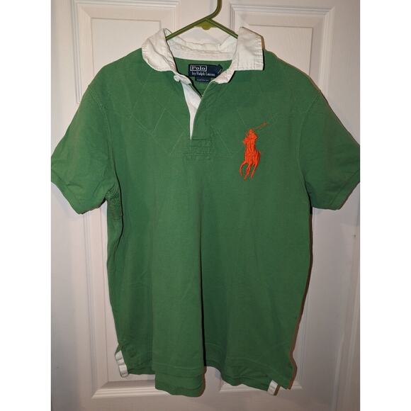 Polo Ralph Lauren Men's XL green Large PONY Custom Slim Fit Polo - Picture 1 of 11